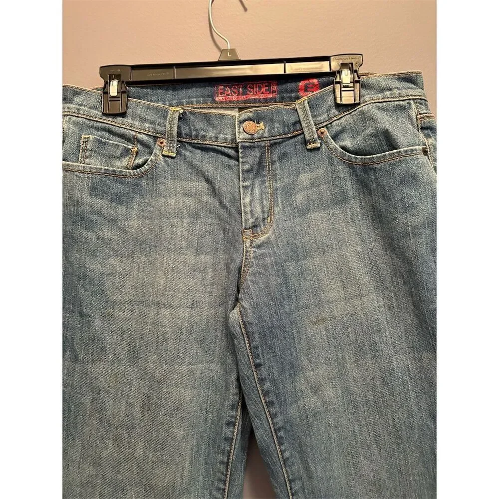 New York & Company Women's Flared Denim Jeans Size 10 Blue - Picture 2 of 8